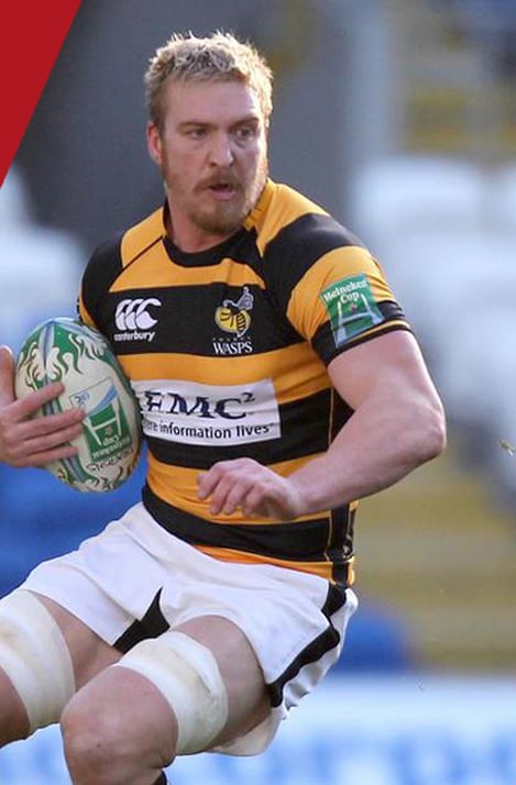 Andy Powell carrying the ball for London Wasps